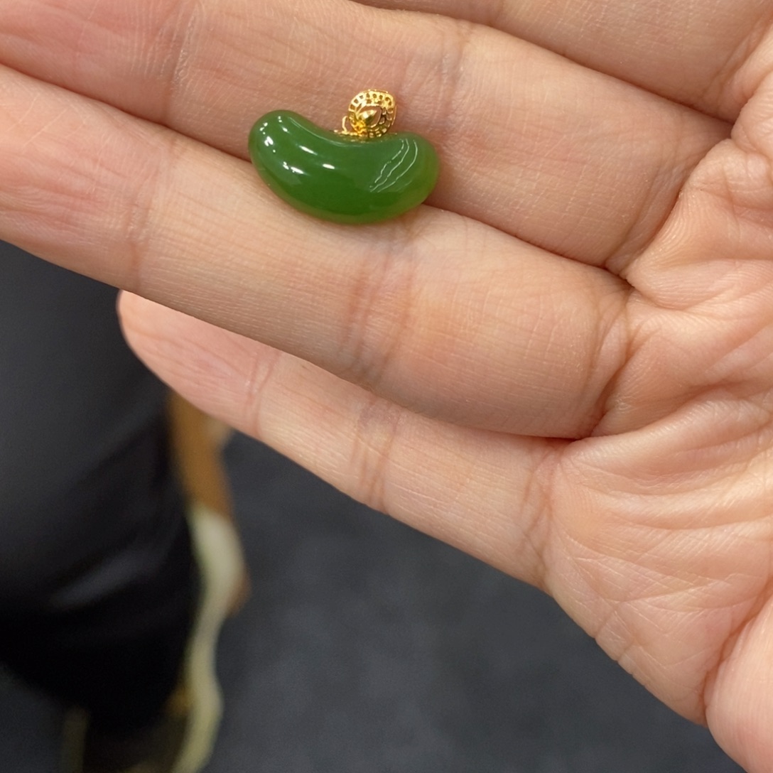 和田玉18K金镶嵌颈饰多样性拍一发一