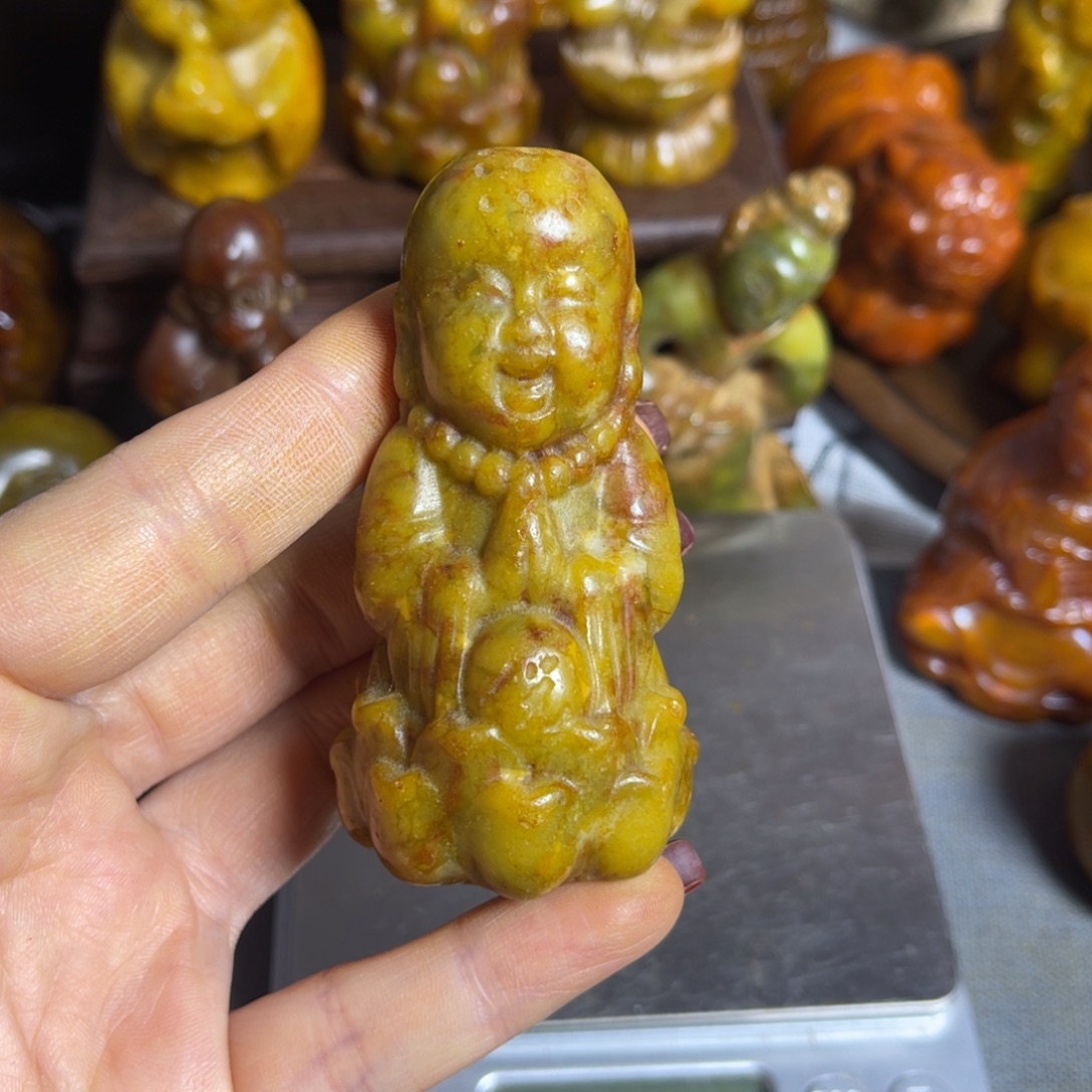 蛇纹石玉合金颈饰