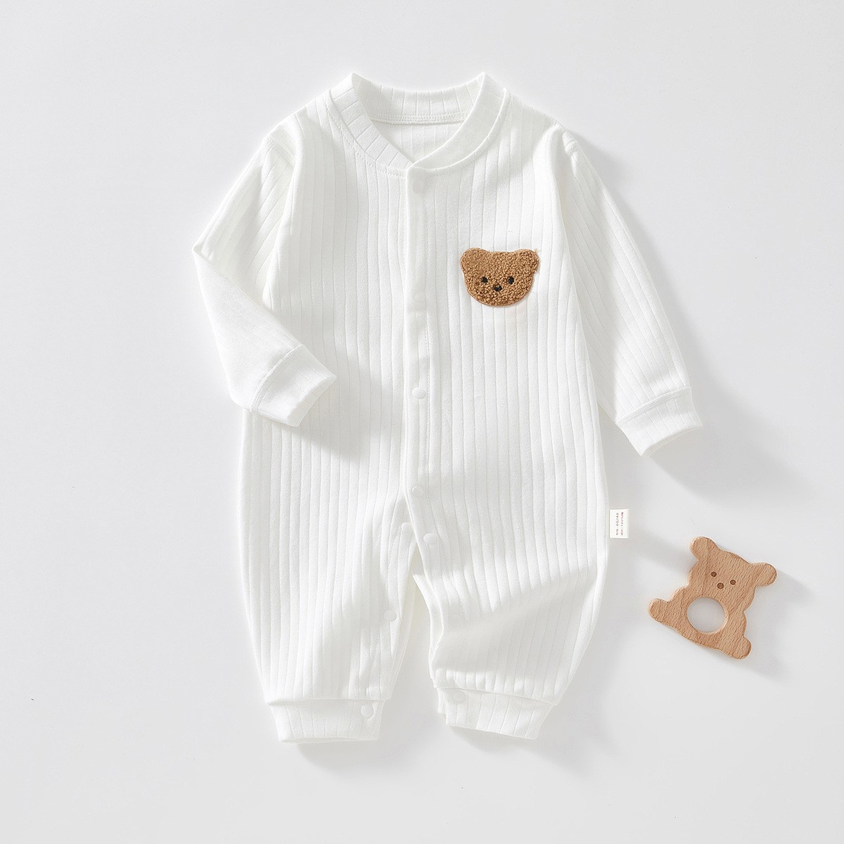 【专柜货】无骨纯棉婴儿连体衣四季男女宝宝衣服新生儿打底衣满月