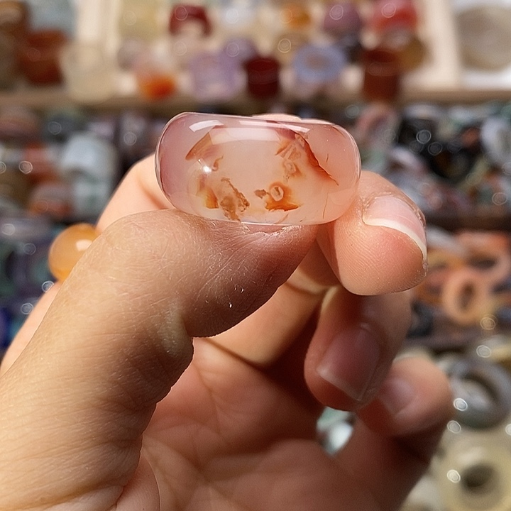 玛瑙/玉髓未镶嵌戒指A48不退换港16内径17.5