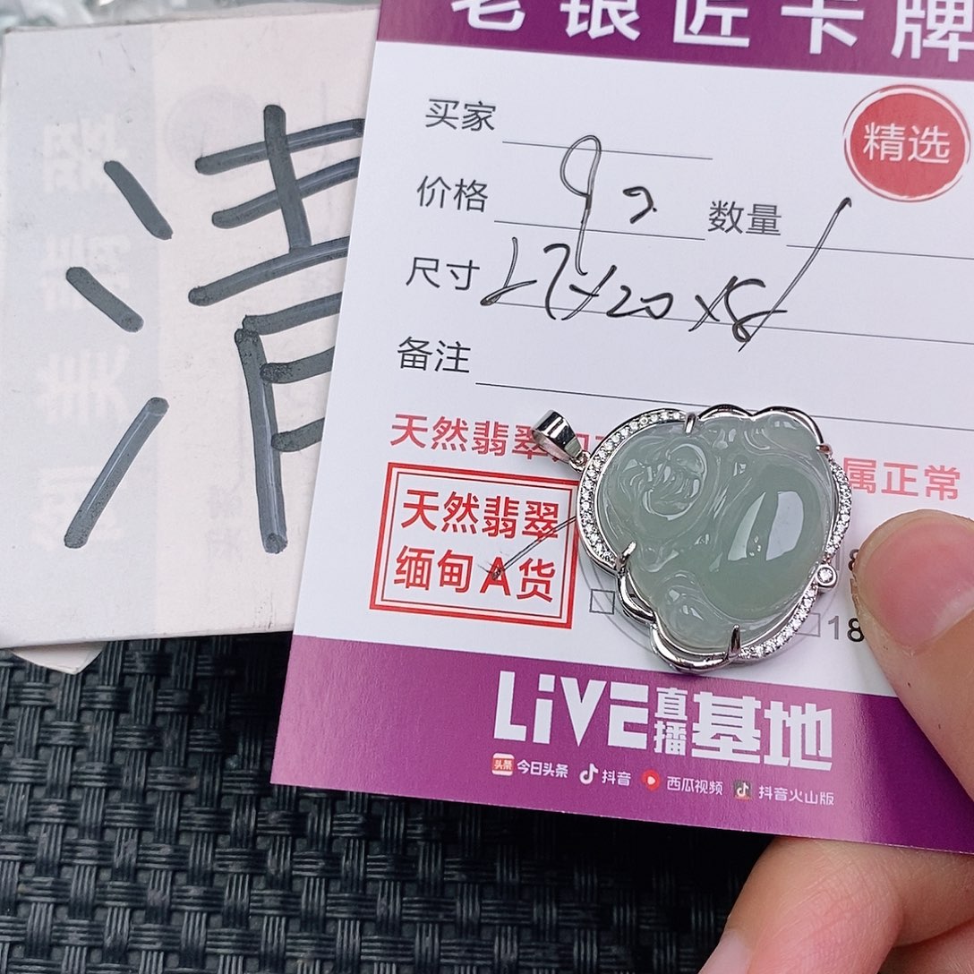 翡翠银S925镶嵌颈饰