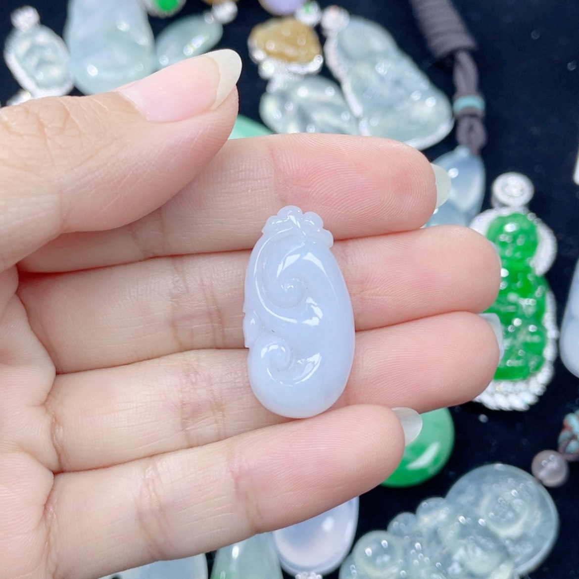 【闪购商品】翡翠颈饰未镶嵌33号 冰紫