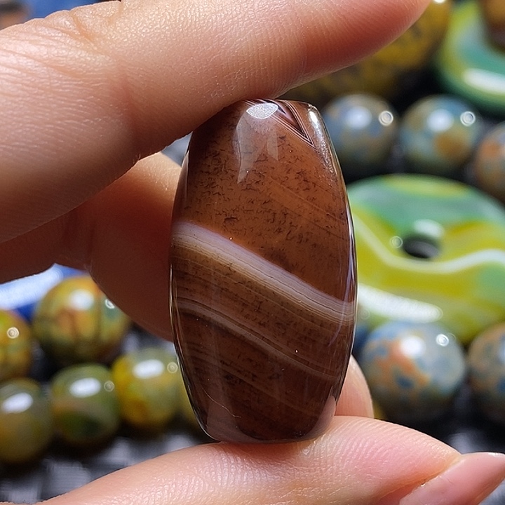 清***瘾玛瑙/玉髓未镶嵌颈饰