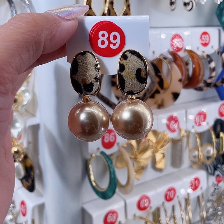 仿珍珠铁合金合金饰品耳钉11