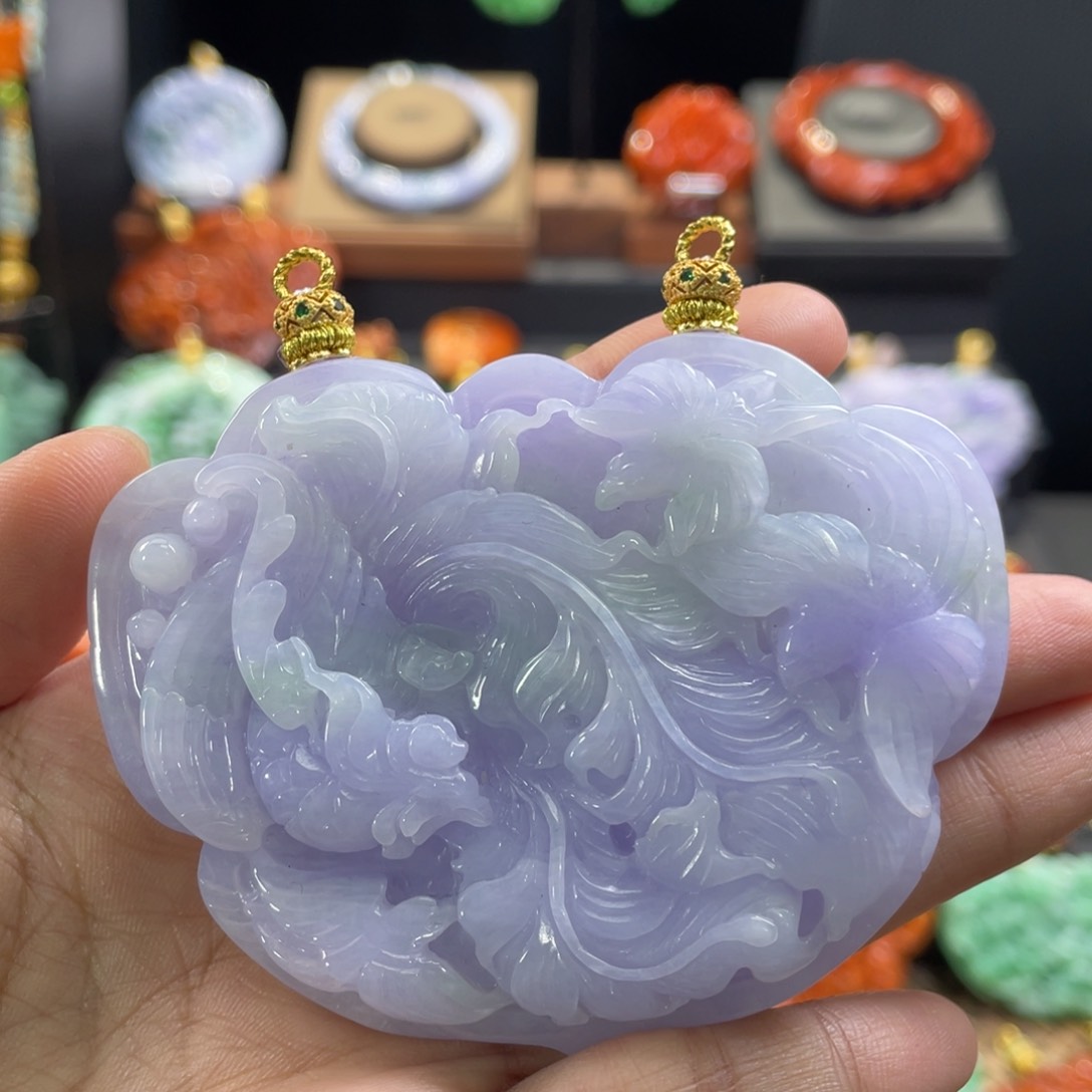 翡翠颈饰未镶嵌代编织