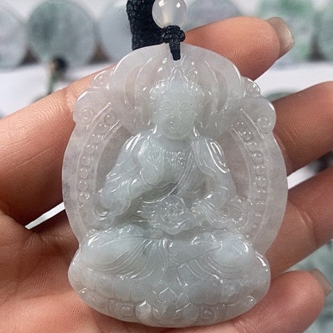 翡翠颈饰未镶嵌观音福利