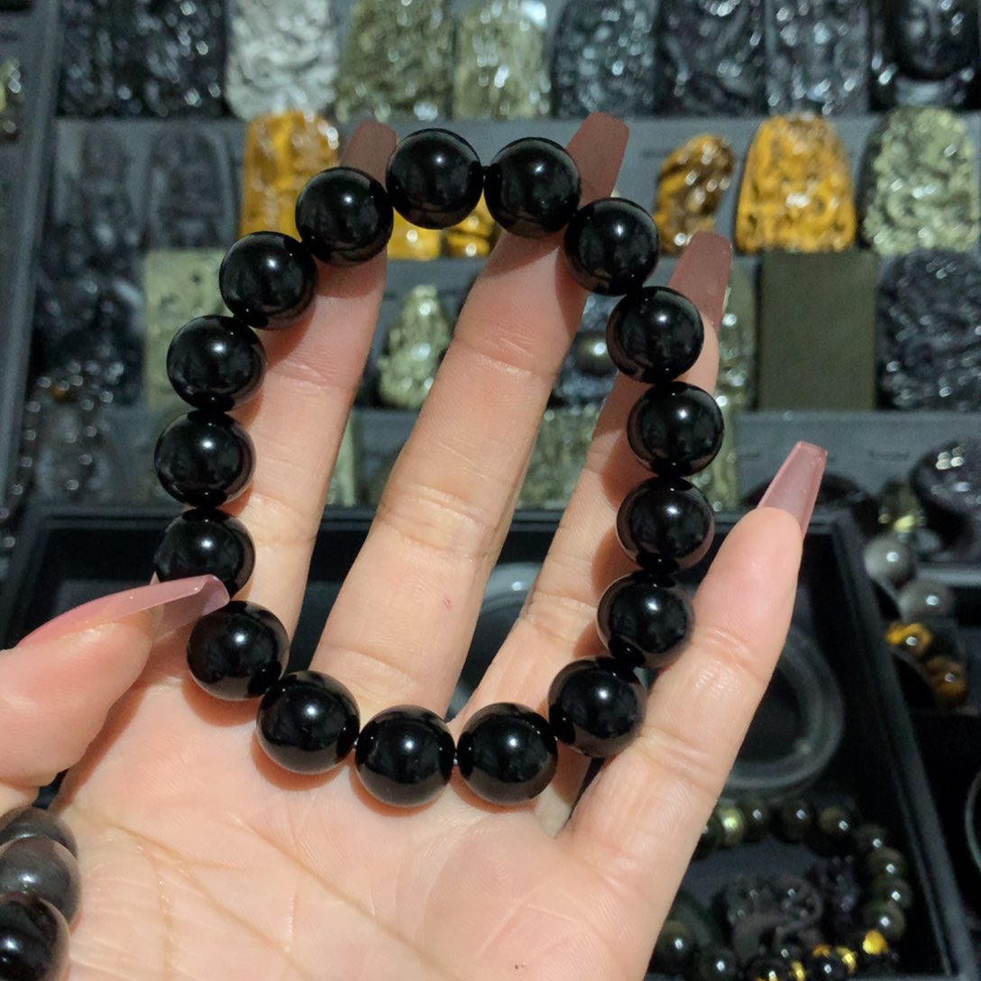 黑曜岩手链未镶嵌甜*甜