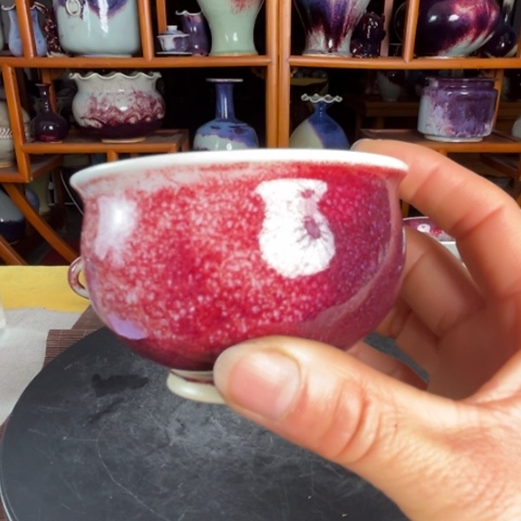 瓷片牛家钧窑牛自恒老师钧瓷杯