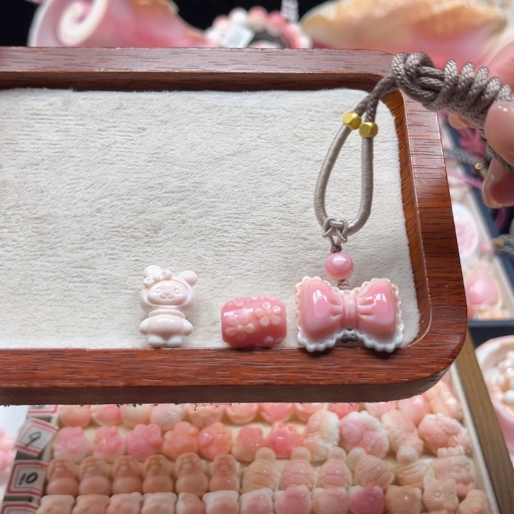 阳***光贝壳手串/手链粉贝精品小雕