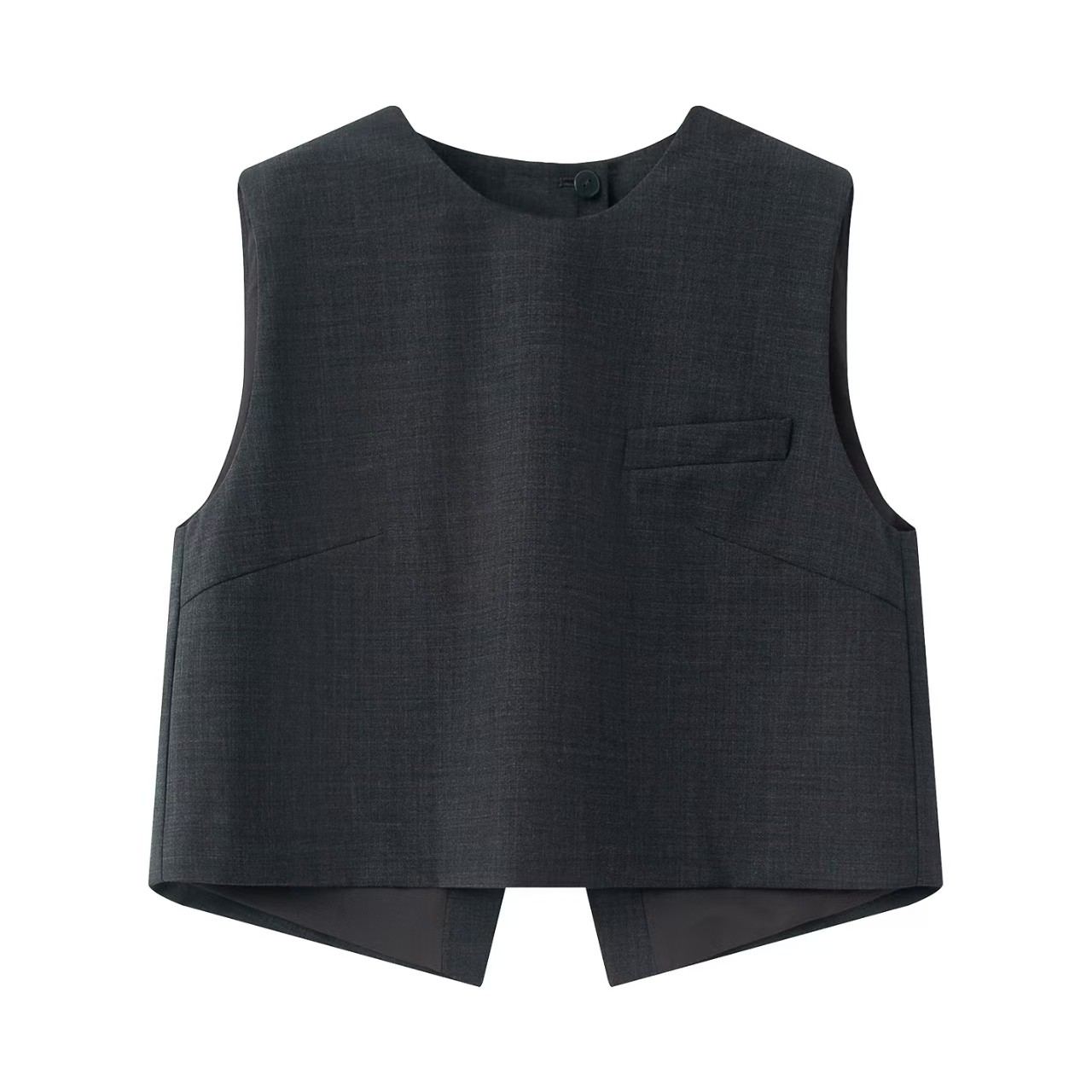 【艾家】上衣商场同款2025夏款时尚休闲气质百搭马甲套装上衣3001