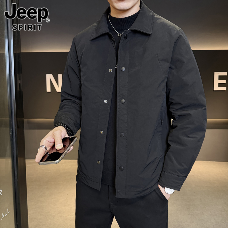 Jeep吉普2025秋冬季新款轻薄羽绒服外套男百搭高级感男装保暖夹克