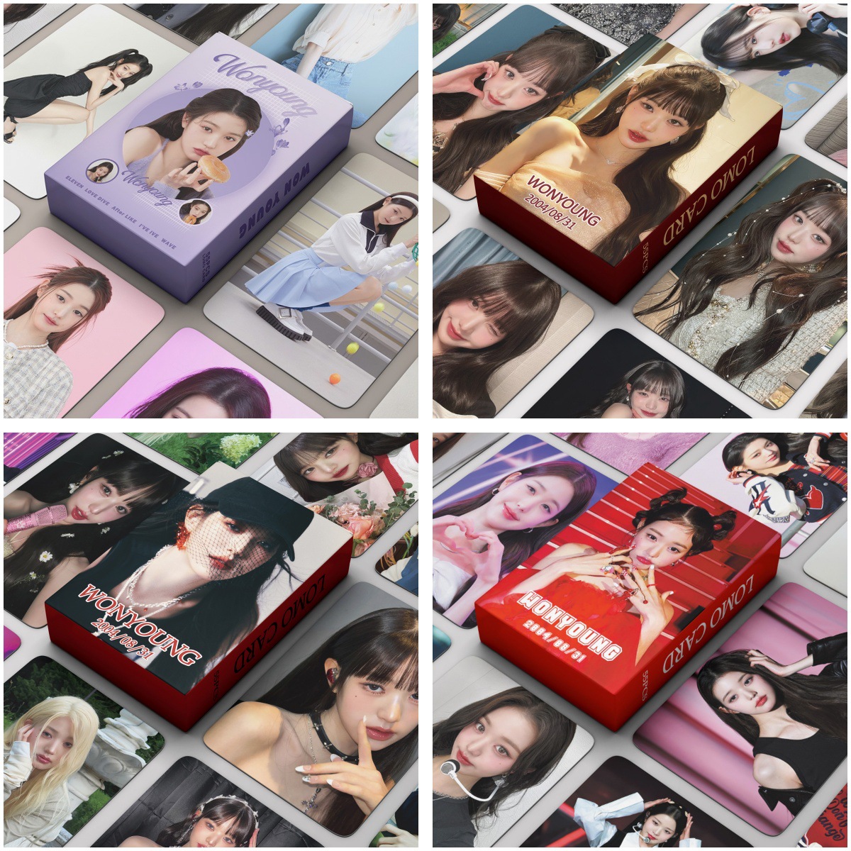 现货55张IVE小卡张元英单人小卡专辑同款卡片LOMO卡