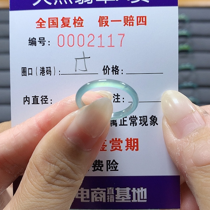 翡翠未镶嵌戒圈2117