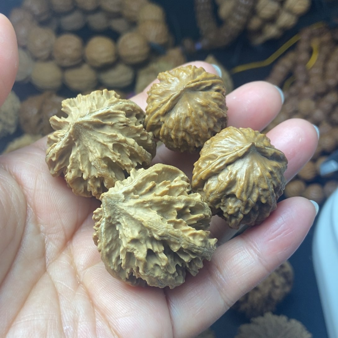桃核把件秦岭核桃手捻2对