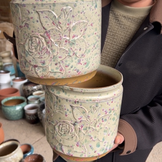 紫砂花盆高20口20————-