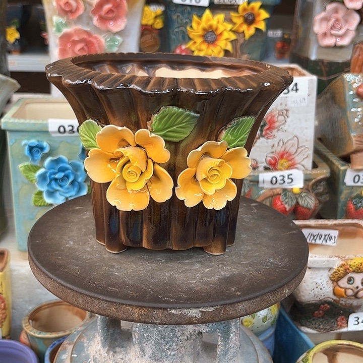 紫砂花盆粗陶材质多肉花盆