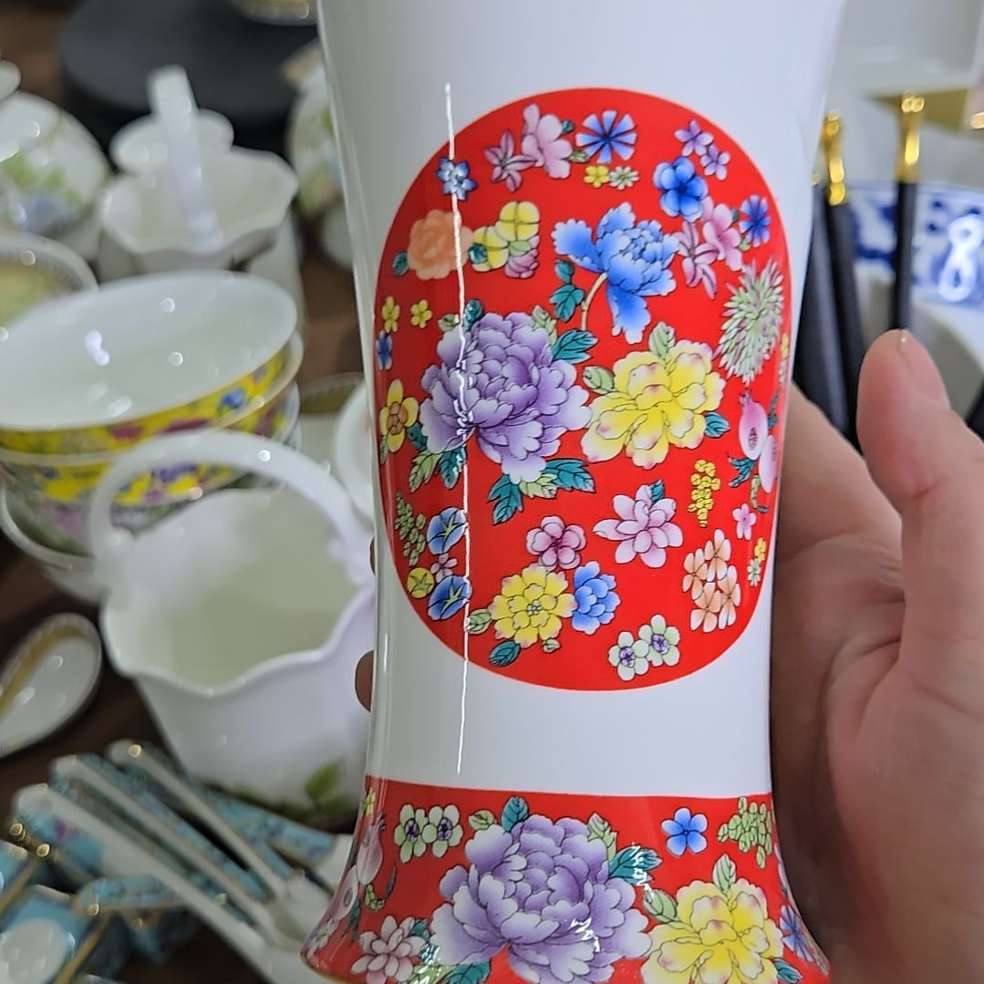 碗微瑕珐琅彩万花筷子筒一个6666666666