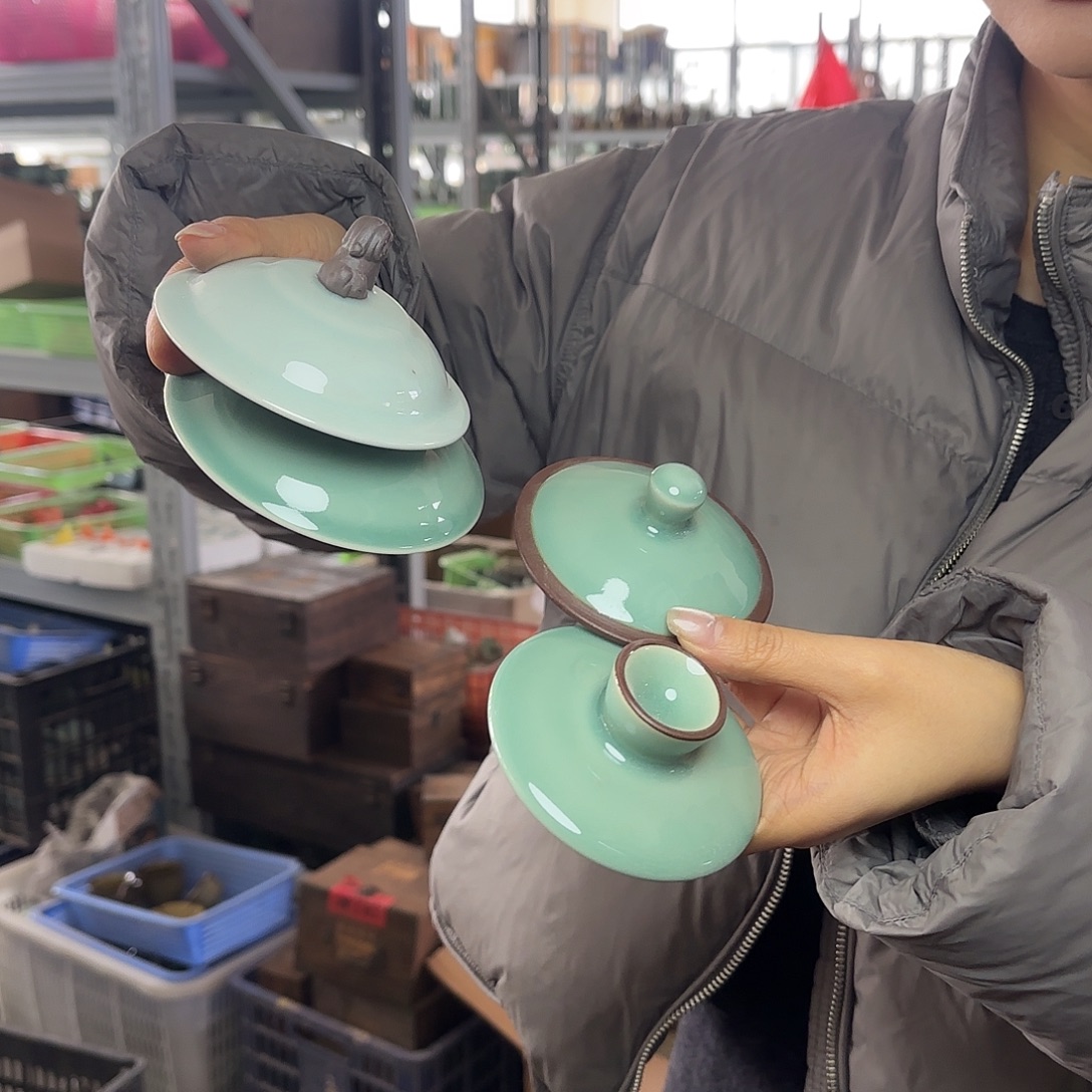 龙泉云间青瓷小米茶器