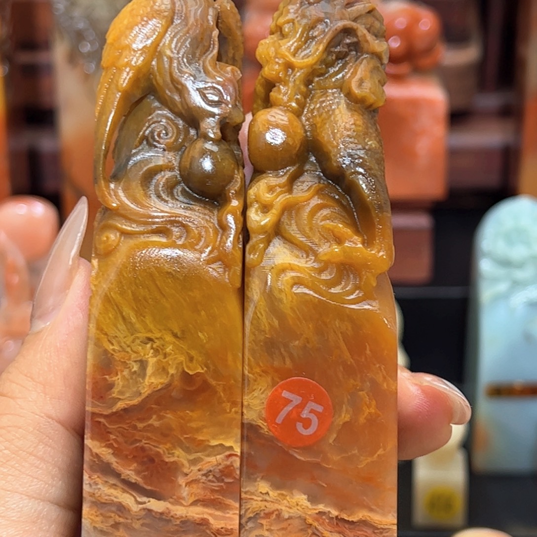 山***间昌化石印石手工制作