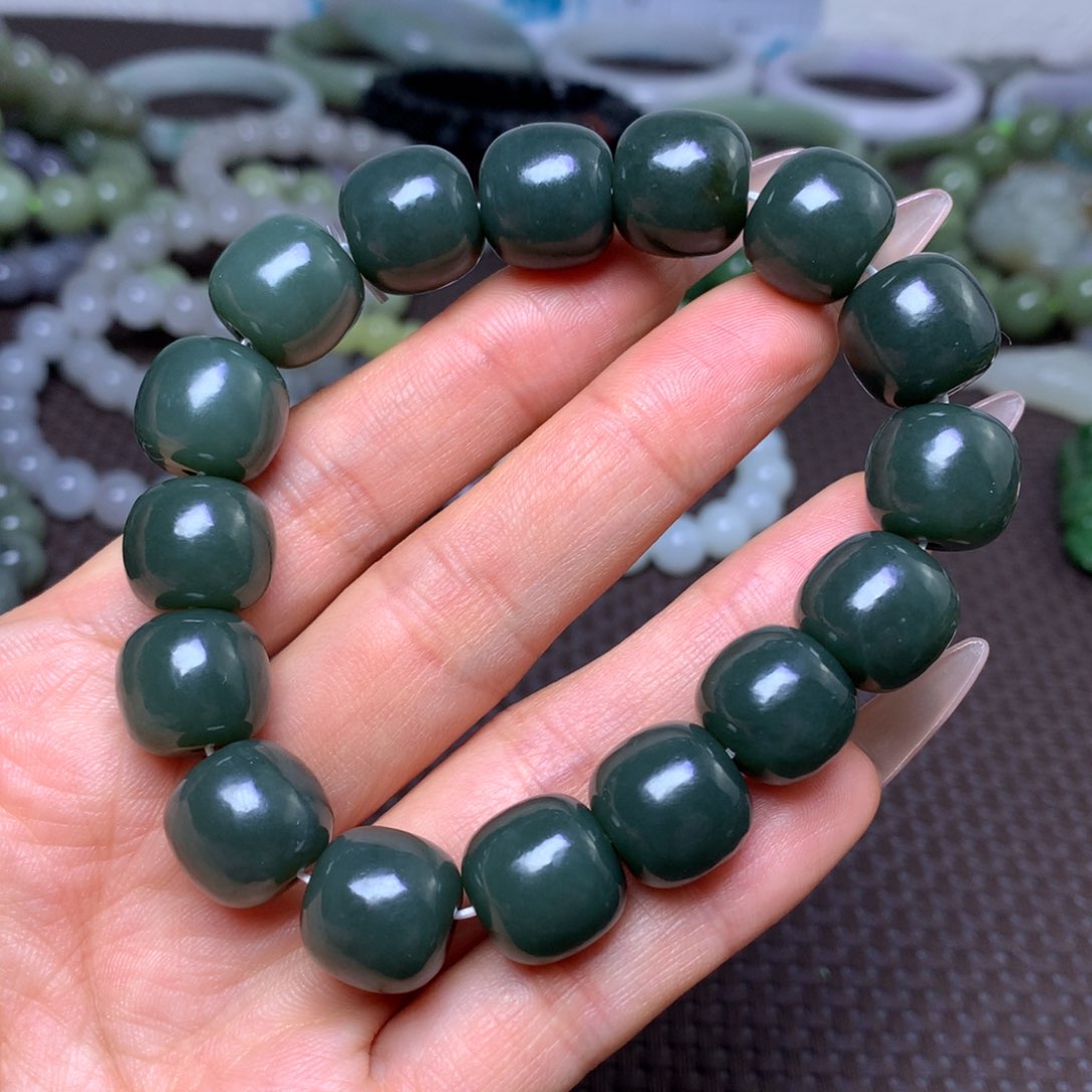 未镶嵌手串和田玉卡14