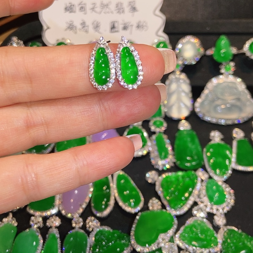 【闪购商品】翡翠未镶嵌耳饰天然翡翠