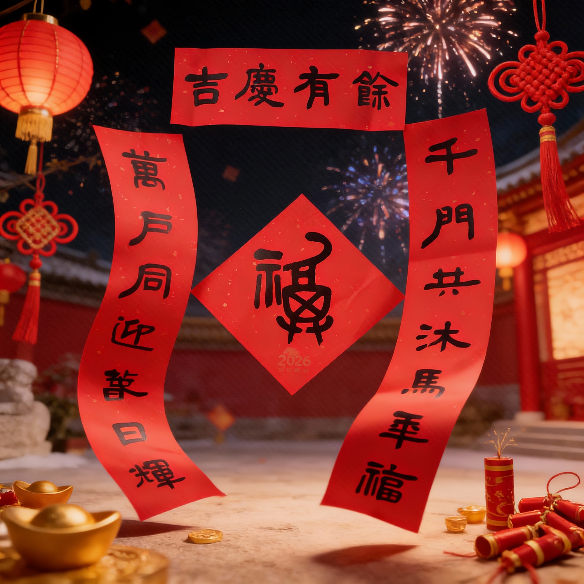 言老师（恭达）新春对联