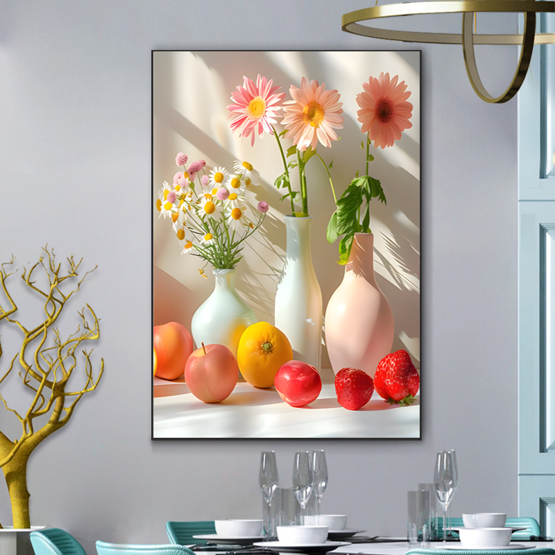 【竖款】电表箱装饰画免打孔简约遮挡总开关电闸盒配电箱挂画晶瓷