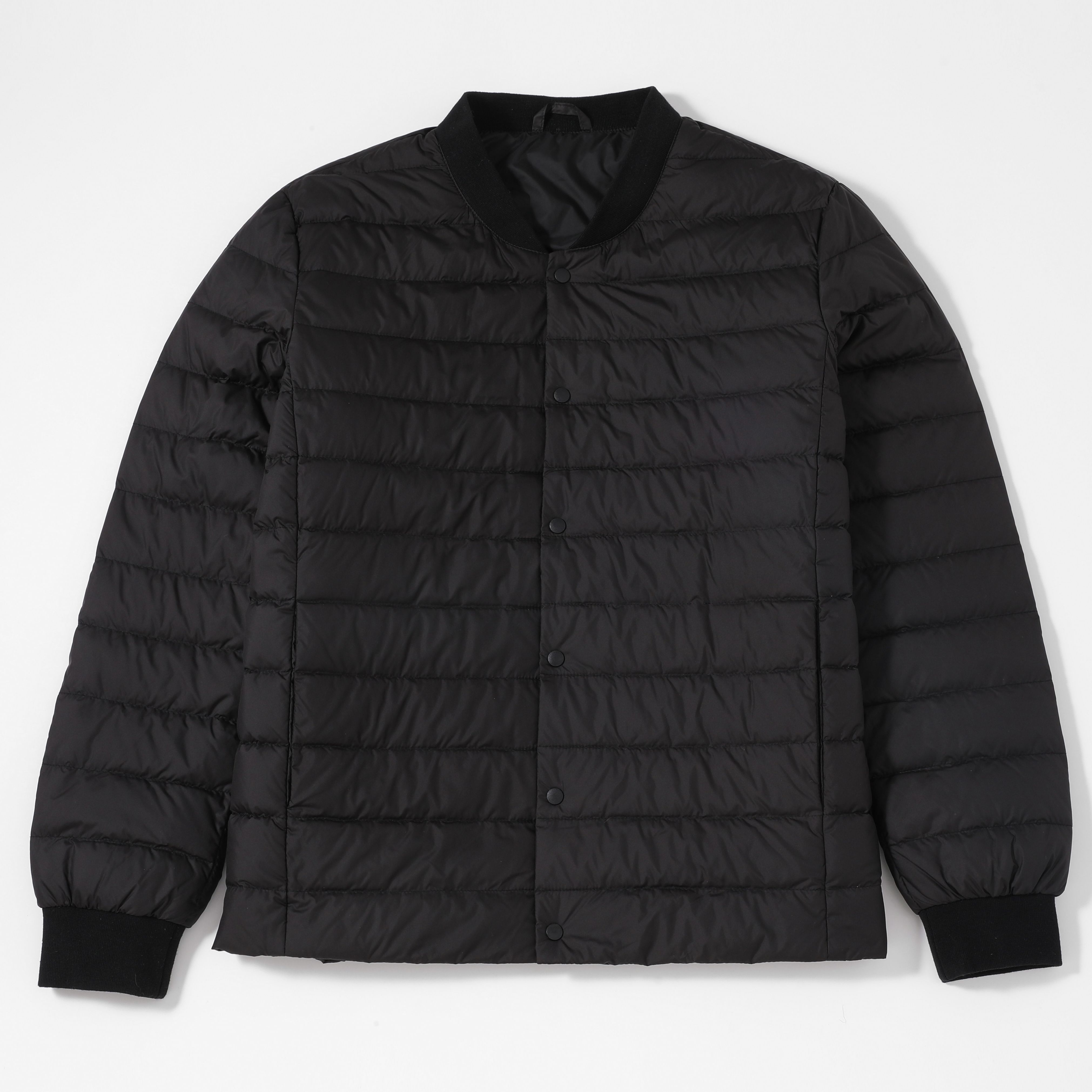 卡赛尼男款爸爸装长袖羽绒衬衣内胆中老年休闲内搭外穿