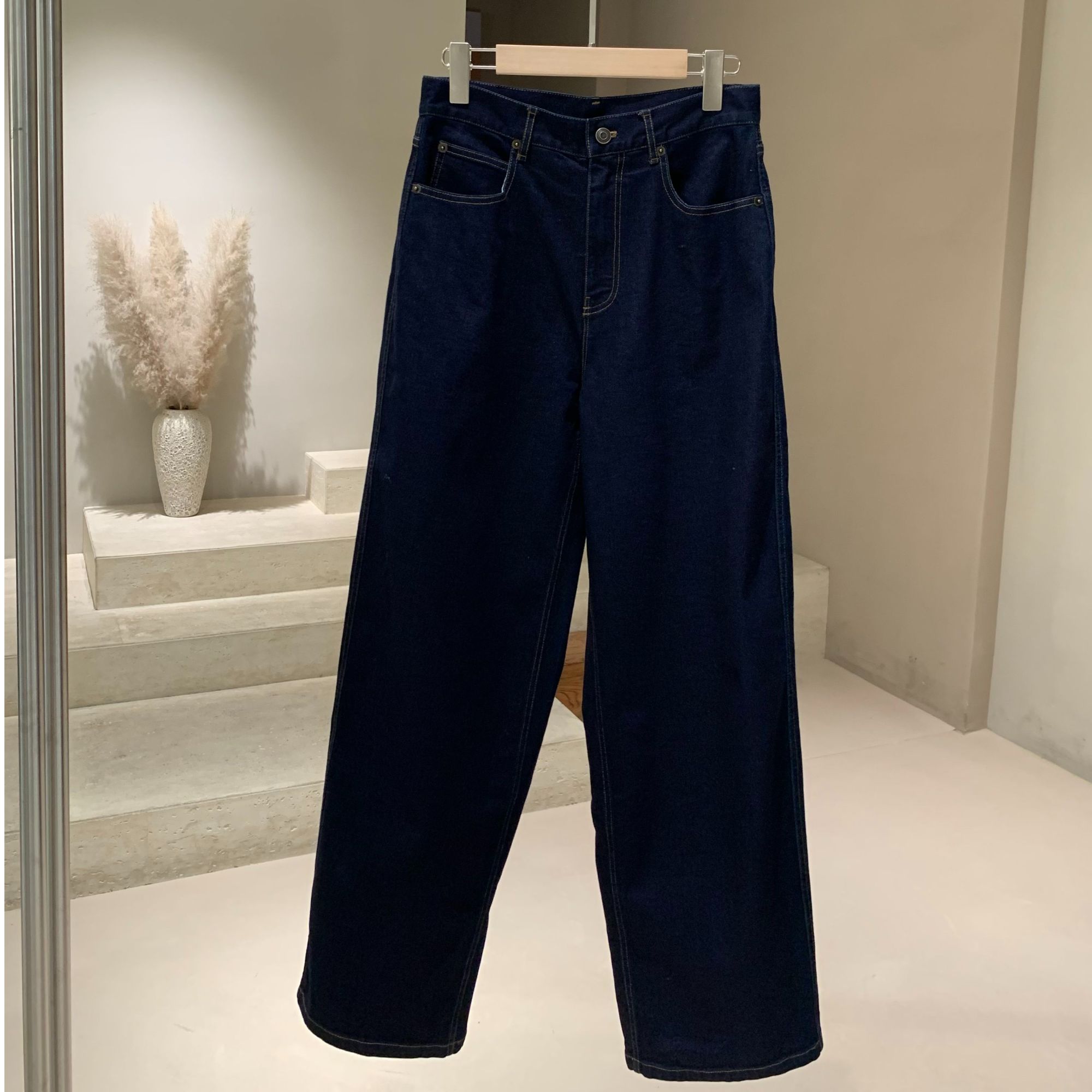 N1148  超弹牛仔阔腿牛仔裤