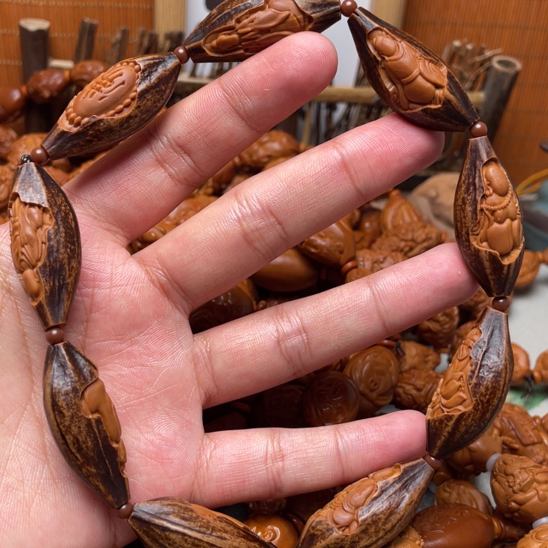 橄榄核手串/手链橄榄核雕刻工艺品宇