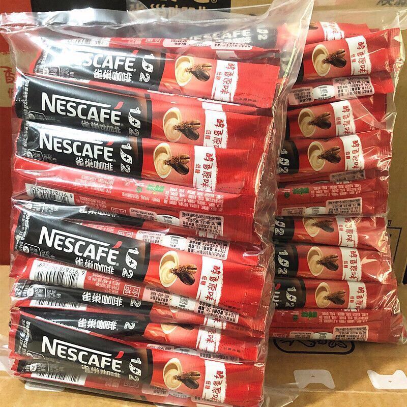 雀巢原味低糖微研磨咖啡速溶咖啡三合一奶香15g*20条咖啡粉提神