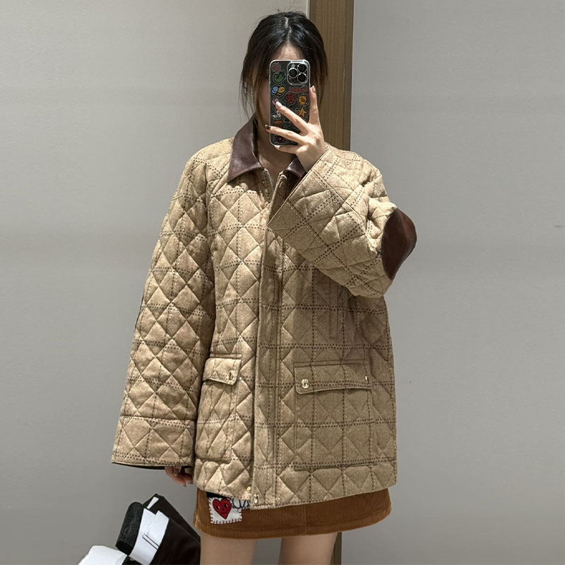 【现货】BEAUTY | 25冬季设计师品牌新款翻领时尚圣诞格长袖羽绒服