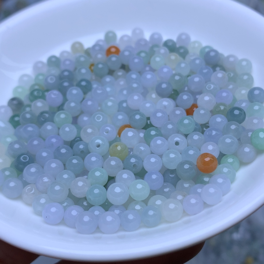 散珠翡翠卡4.6冰三彩40个单圈