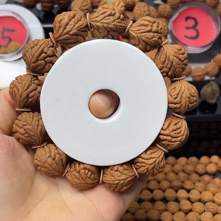 平***淡手串桃核豹子头手串18➕尺寸13颗无修