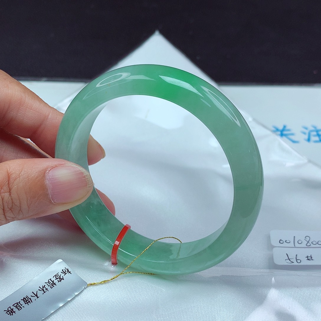 翡翠未镶嵌手镯56圈0691