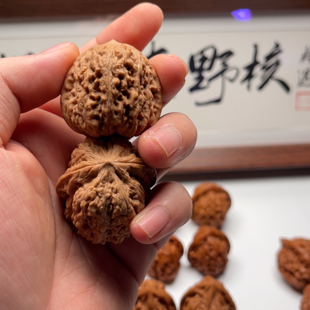 文玩核桃把件凹底