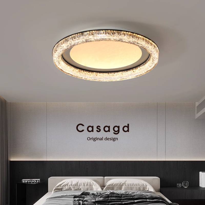 中山新款冰川轻奢吸顶灯吊灯全光谱护眼餐厅卧室书房灯CASAGD