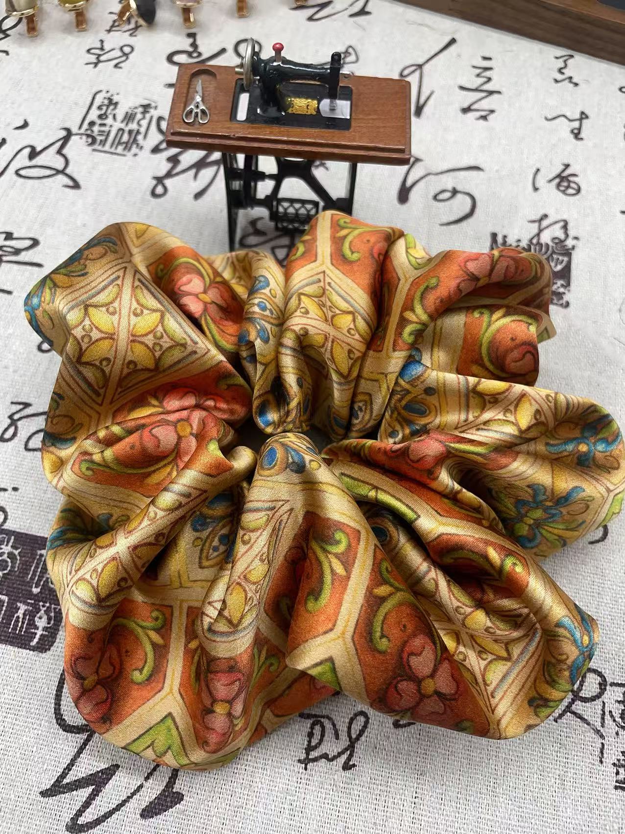 大肠发圈孤品直播间氛围感选款扣号 法式百搭复古