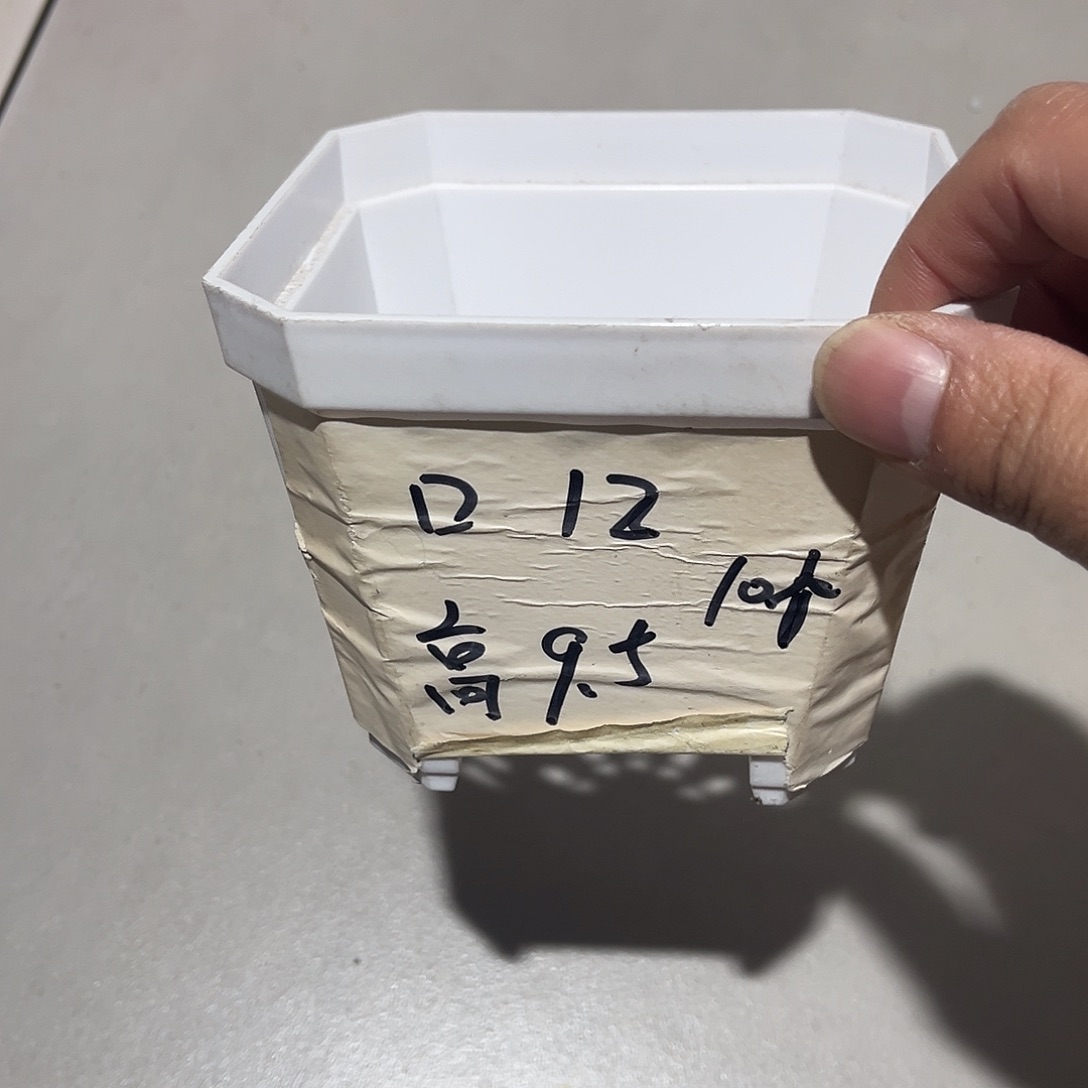 加厚斜角口12高9.5白盆10个无托