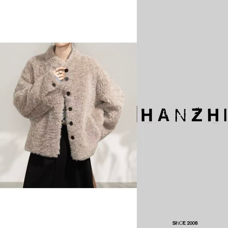 【100羊毛单排扣立领】2025冬季新款高品质百分百羊毛简约时尚短外