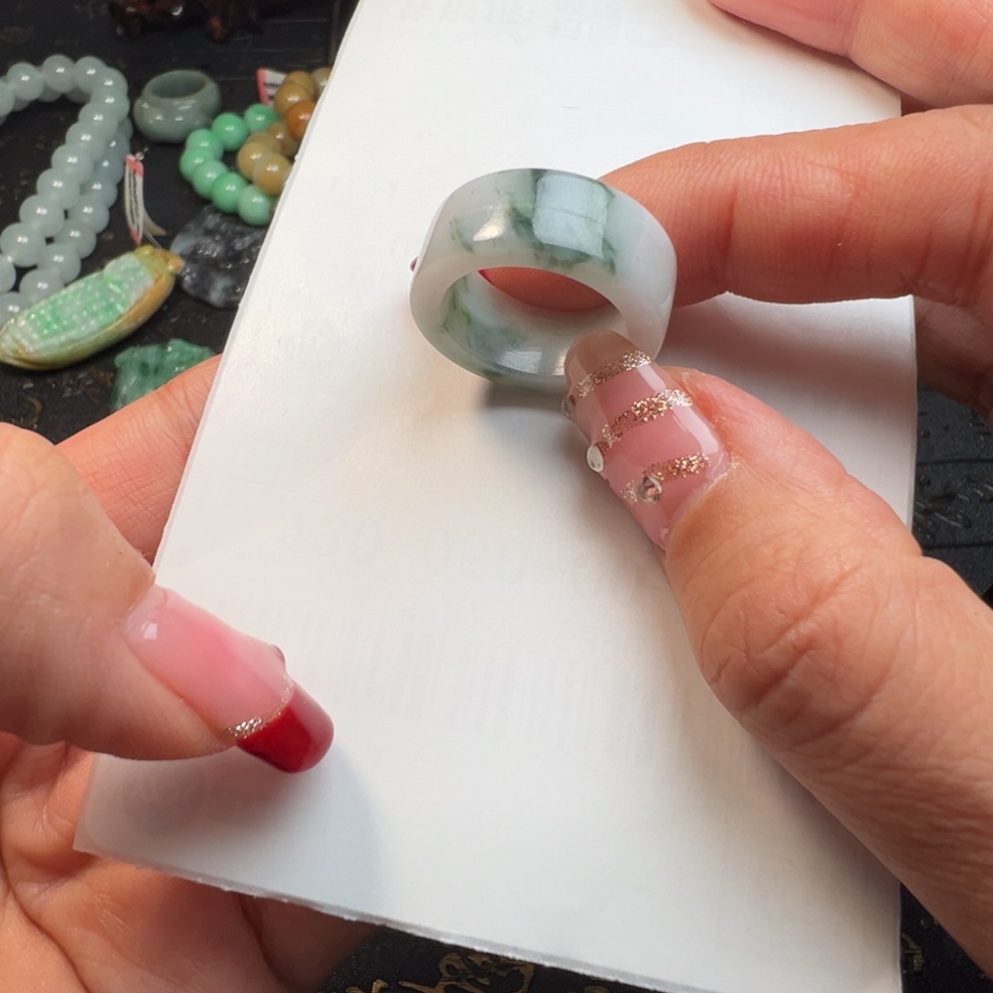 定制翡翠未镶嵌翡翠指环