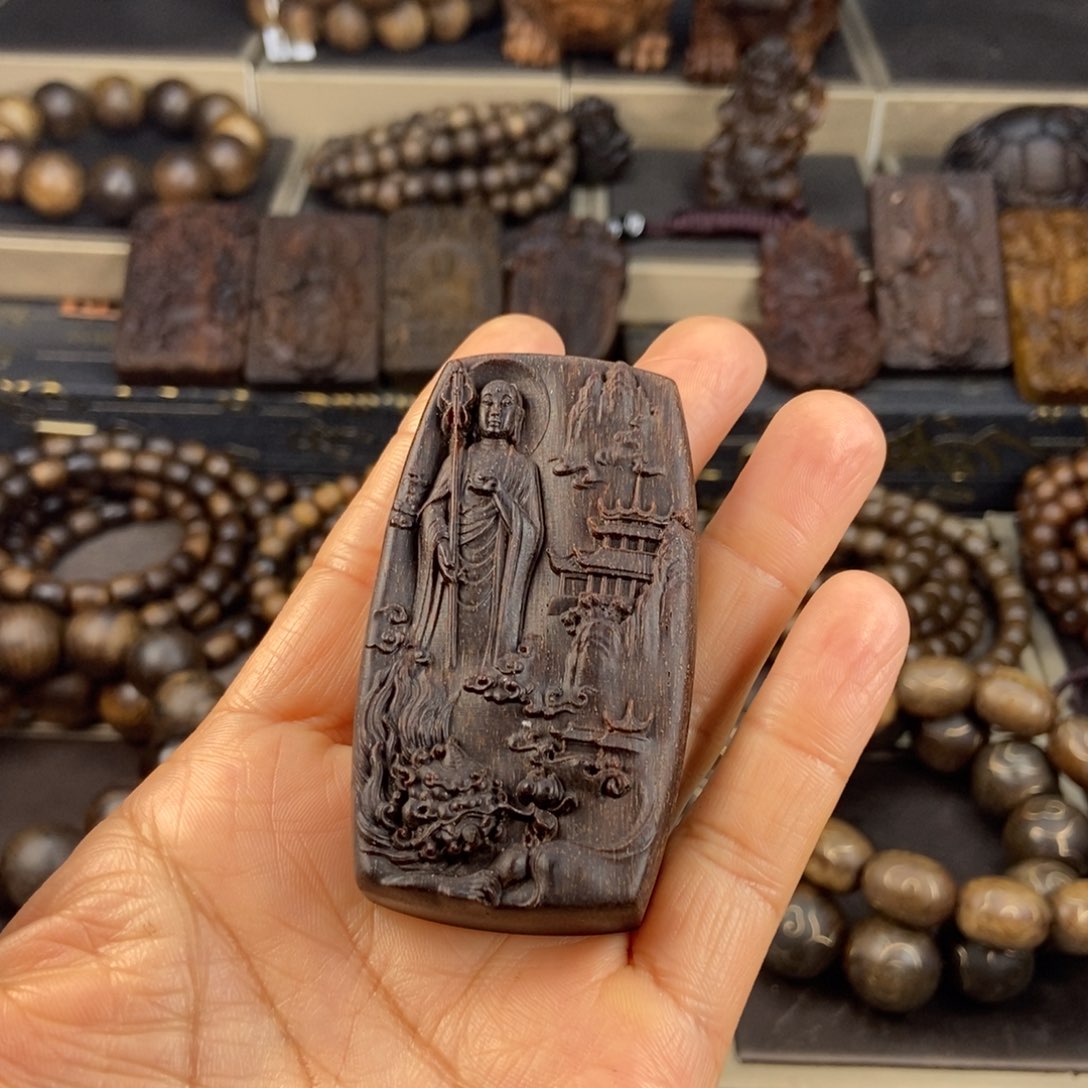 沉香木吊坠琳****活越南芽庄白棋老料