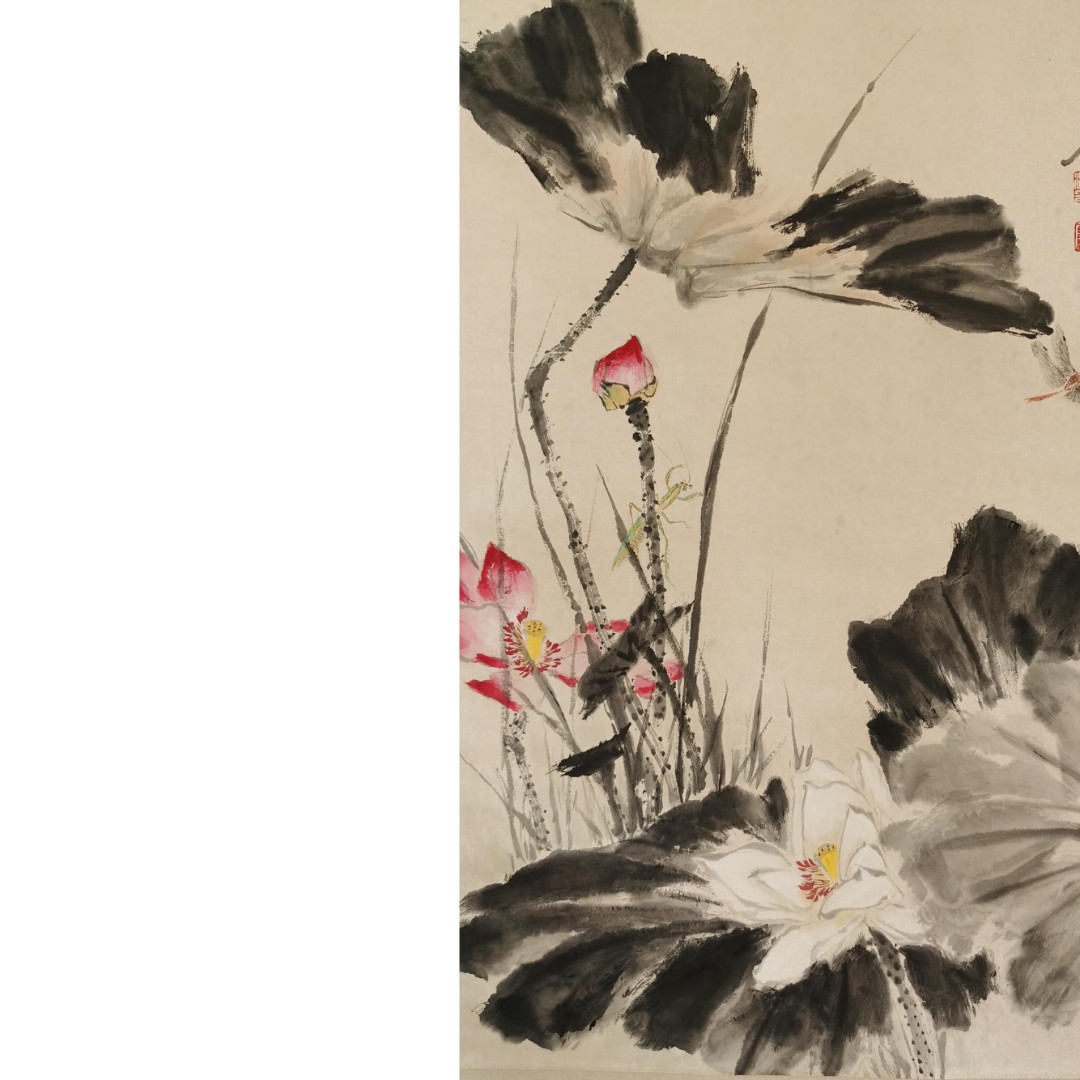 【辽拍】V250709-2-657《花虫》（2.7平尺) 纸本镜片  DD2