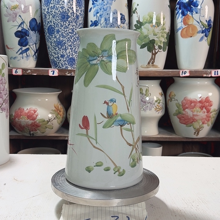 瓶宝塔荷花鸟款新款陶瓷