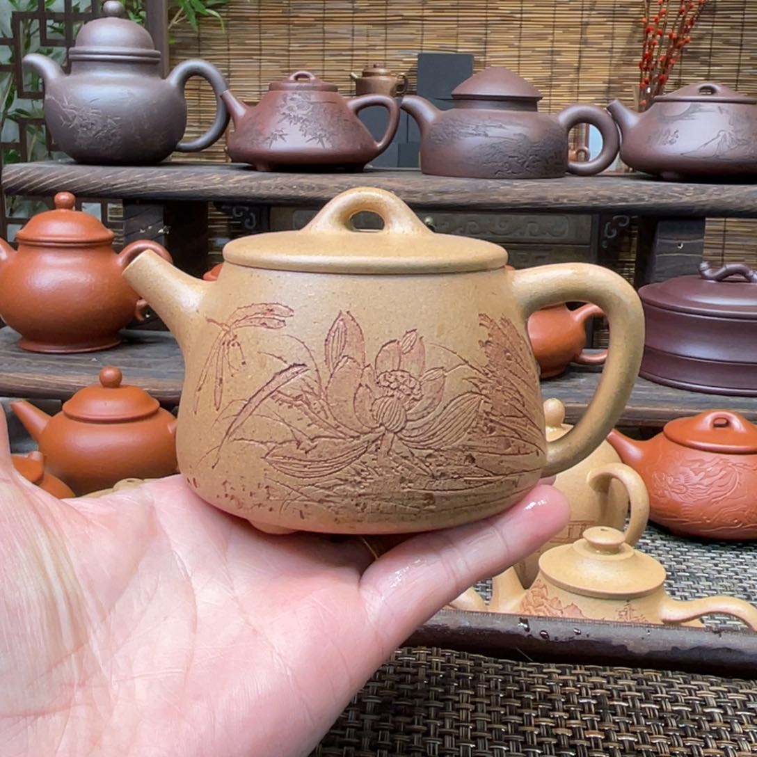 紫砂茶壶宜兴原矿紫砂手工制220