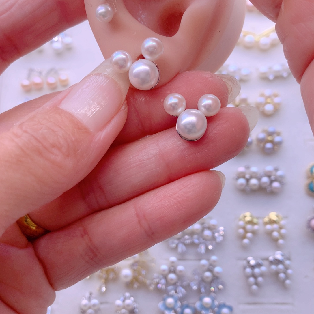 耳饰合金淡水珍珠