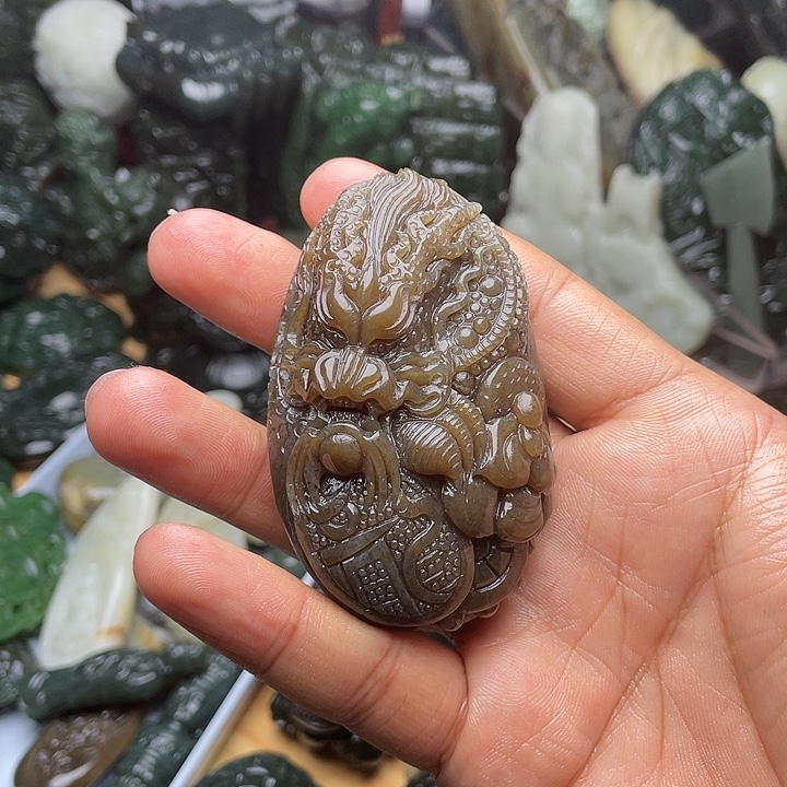 海***洋和田玉未镶嵌挂件