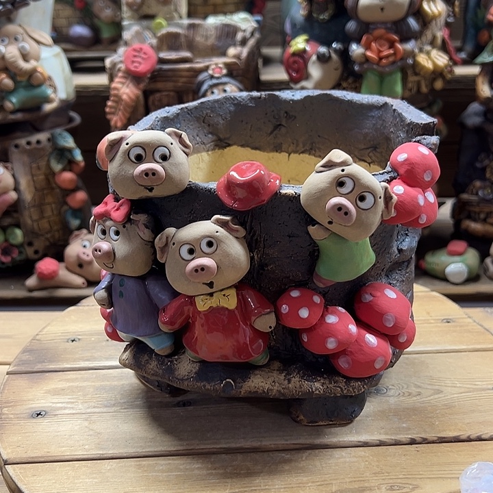 嘻哈多肉花盆百搭