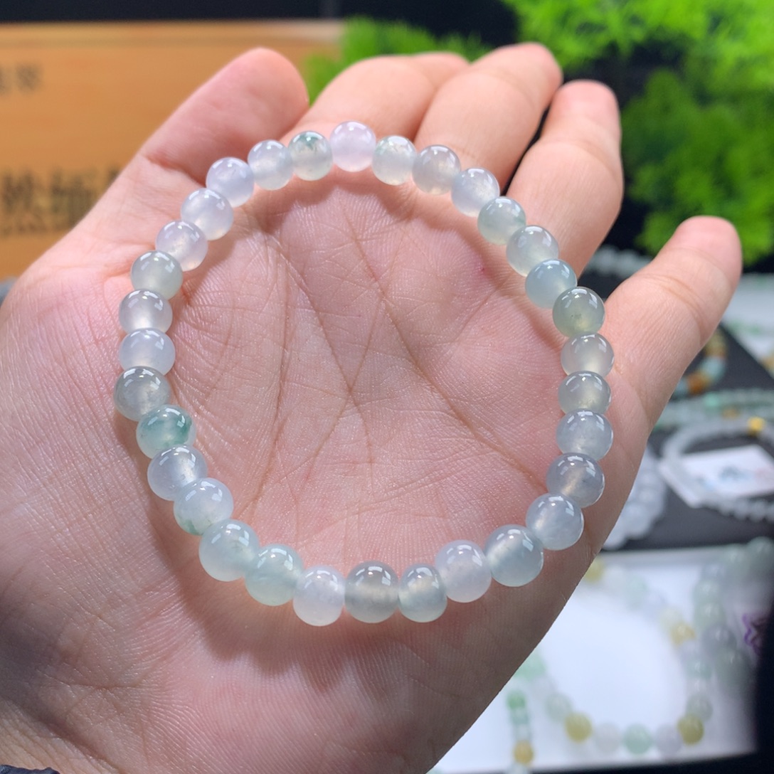 翡翠未镶嵌手链卡6.5