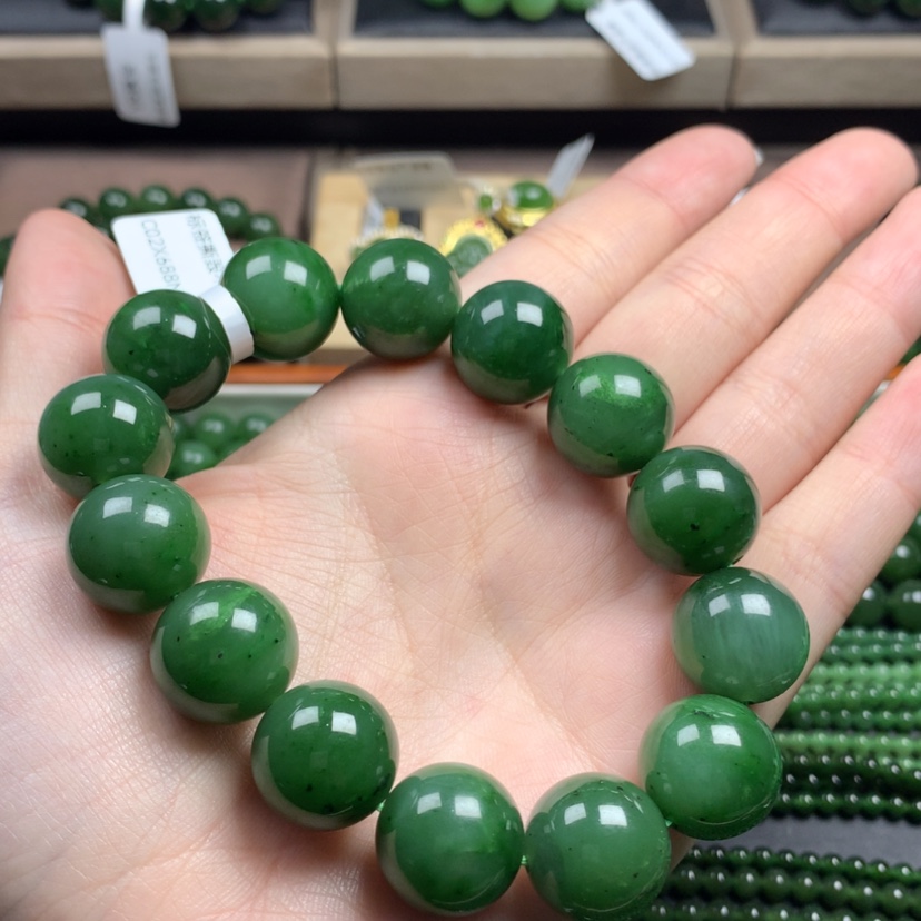 【闪购商品】和田玉（碧玉）手串未镶嵌最后一条清货出